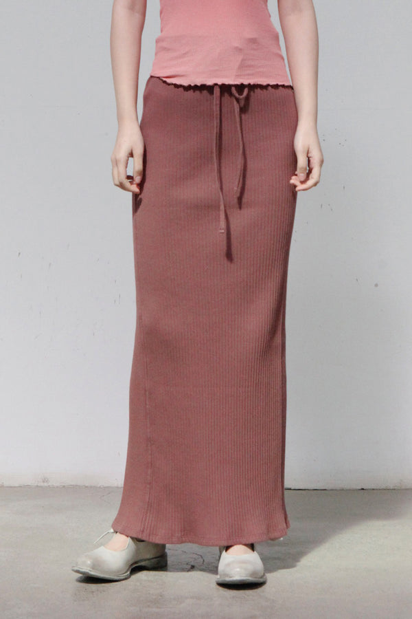 BASERANGE ribbed wool brigg skirt SKBR-RIB-WI21